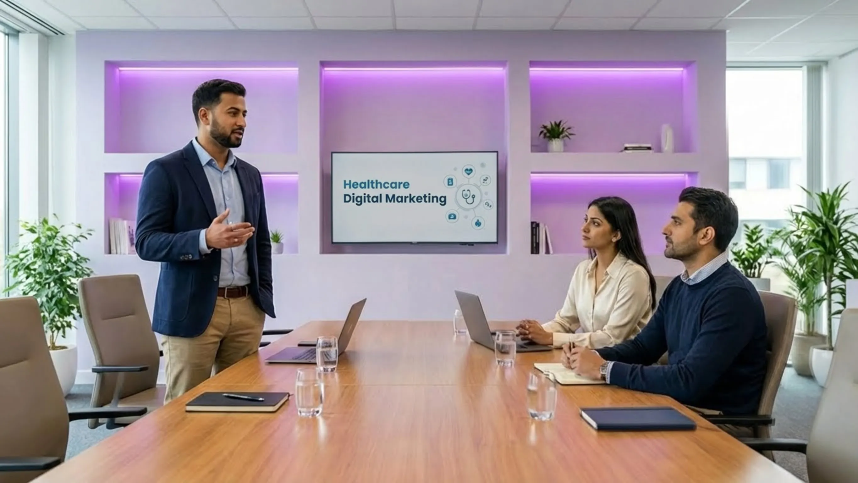 Team collaboration - men at conference table